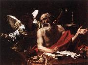 Simon Vouet St Jerome and the Angel Sweden oil painting artist